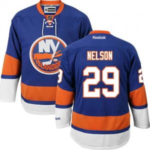 Reebok New York Islanders 29 Men's Brock Nelson Authentic Royal Blue Home NHL Jersey