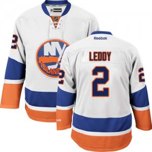 Reebok New York Islanders 2 Men's Nick Leddy Authentic White Away NHL Jersey