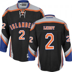 Reebok New York Islanders 2 Men's Nick Leddy Premier Black Third NHL Jersey