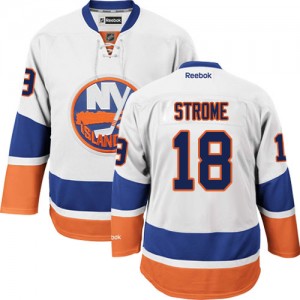 Reebok New York Islanders 18 Men's Ryan Strome Authentic White Away NHL Jersey