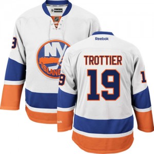 Reebok New York Islanders 19 Men's Bryan Trottier Authentic White Away NHL Jersey