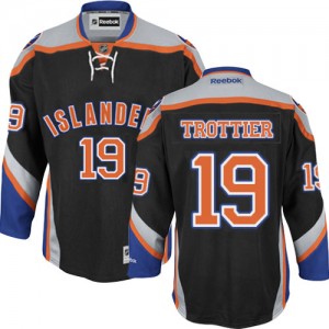 Reebok New York Islanders 19 Men's Bryan Trottier Premier Black Third NHL Jersey