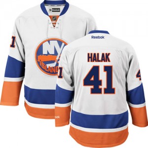Reebok New York Islanders 41 Men's Jaroslav Halak Premier White Away NHL Jersey