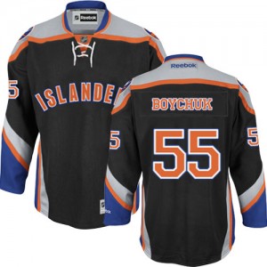 Reebok New York Islanders 55 Men's Johnny Boychuk Authentic Black Third NHL Jersey