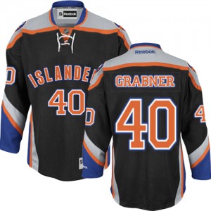 Reebok New York Islanders 40 Men's Michael Grabner Authentic Black Third NHL Jersey