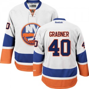 Reebok New York Islanders 40 Men's Michael Grabner Authentic White Away NHL Jersey