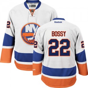 Reebok New York Islanders 22 Men's Mike Bossy Authentic White Away NHL Jersey