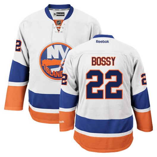Mike Bossy Authentic White Away NHL Jersey