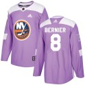 Adidas New York Islanders Youth Steve Bernier Authentic Purple Fights Cancer Practice NHL Jersey