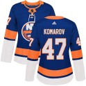 Adidas New York Islanders Women's Leo Komarov Authentic Royal Home NHL Jersey