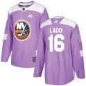 Adidas New York Islanders Men's Andrew Ladd Authentic Purple Fights Cancer Practice NHL Jersey