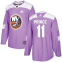 Adidas New York Islanders Men's Shane Prince Authentic Purple Fights Cancer Practice NHL Jersey