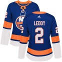 Adidas New York Islanders Women's Nick Leddy Authentic Royal Blue Home NHL Jersey