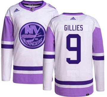 Adidas New York Islanders Men's Clark Gillies Authentic Hockey Fights Cancer NHL Jersey