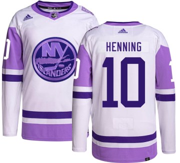 Adidas New York Islanders Men's Lorne Henning Authentic Hockey Fights Cancer NHL Jersey
