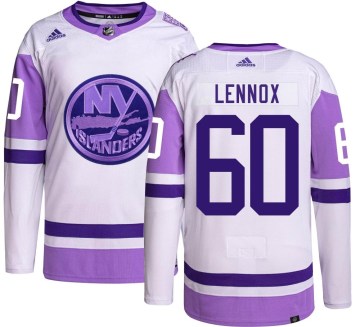Adidas New York Islanders Men's Tristan Lennox Authentic Hockey Fights Cancer NHL Jersey