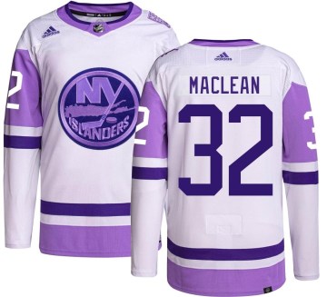 Adidas New York Islanders Men's Kyle Maclean Authentic Kyle MacLean Hockey Fights Cancer NHL Jersey