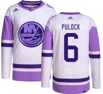 Adidas New York Islanders Men's Ryan Pulock Authentic Hockey Fights Cancer NHL Jersey