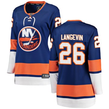 Fanatics Branded New York Islanders Women's Dave Langevin Breakaway Blue Home NHL Jersey