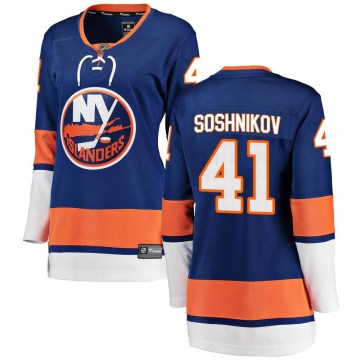 Fanatics Branded New York Islanders Women's Nikita Soshnikov Breakaway Blue Home NHL Jersey