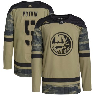 Adidas New York Islanders Youth Denis Potvin Authentic Camo Military Appreciation Practice NHL Jersey
