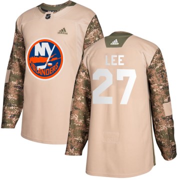 Adidas New York Islanders Youth Anders Lee Authentic Camo Veterans Day Practice NHL Jersey