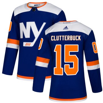Adidas New York Islanders Men's Cal Clutterbuck Authentic Blue Alternate NHL Jersey