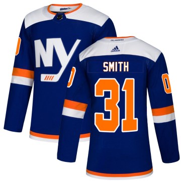Adidas New York Islanders Men's Billy Smith Authentic Blue Alternate NHL Jersey