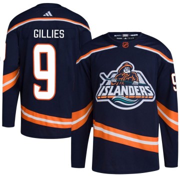 Adidas New York Islanders Men's Clark Gillies Authentic Navy Reverse Retro 2.0 NHL Jersey