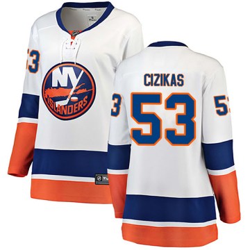 Fanatics Branded New York Islanders Women's Casey Cizikas Breakaway White Away NHL Jersey