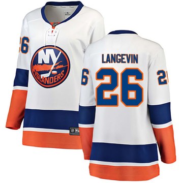 Fanatics Branded New York Islanders Women's Dave Langevin Breakaway White Away NHL Jersey