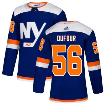 Adidas New York Islanders Youth William Dufour Authentic Blue Alternate NHL Jersey
