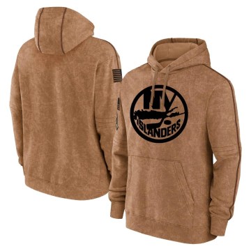 New York Islanders Youth Brown 2023 Salute to Service Club Pullover Hoodie