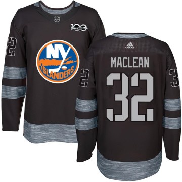 New York Islanders Men's Kyle Maclean Authentic Black Kyle MacLean 1917-2017 100th Anniversary NHL Jersey