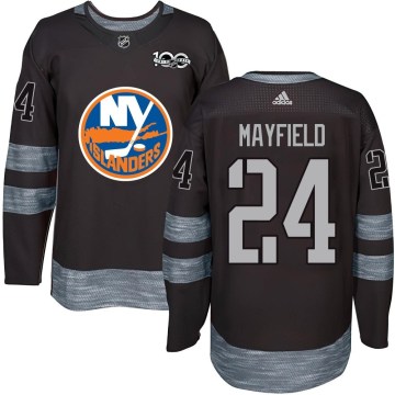 New York Islanders Men's Scott Mayfield Authentic Black 1917-2017 100th Anniversary NHL Jersey