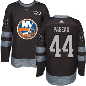 New York Islanders Men's Jean-Gabriel Pageau Authentic Black 1917-2017 100th Anniversary NHL Jersey