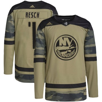 Adidas New York Islanders Men's Glenn Resch Authentic Camo Military Appreciation Practice NHL Jersey