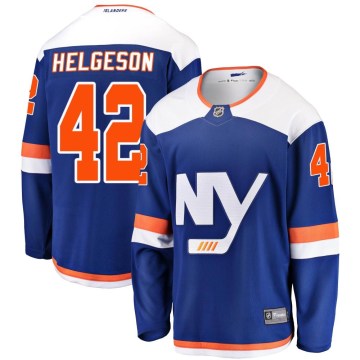 Fanatics Branded New York Islanders Youth Seth Helgeson Breakaway Blue Alternate NHL Jersey