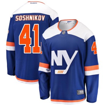 Fanatics Branded New York Islanders Youth Nikita Soshnikov Breakaway Blue Alternate NHL Jersey