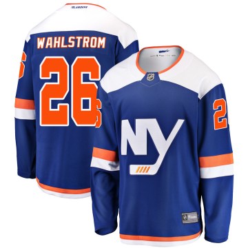 Fanatics Branded New York Islanders Youth Oliver Wahlstrom Breakaway Blue Alternate NHL Jersey