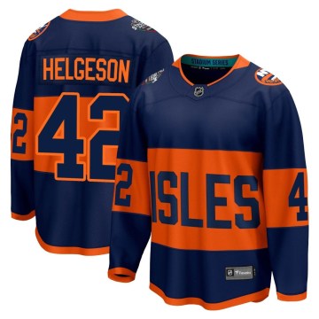 Fanatics Branded New York Islanders Men's Seth Helgeson Breakaway Navy 2024 Stadium Series NHL Jersey
