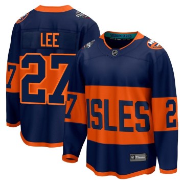 Fanatics Branded New York Islanders Men's Anders Lee Breakaway Navy 2024 Stadium Series NHL Jersey