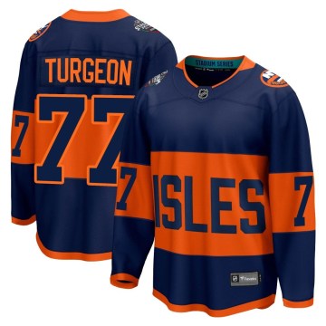 Fanatics Branded New York Islanders Men's Pierre Turgeon Breakaway Navy 2024 Stadium Series NHL Jersey