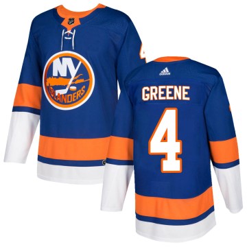 Adidas New York Islanders Youth Andy Greene Authentic Green Royal Home NHL Jersey