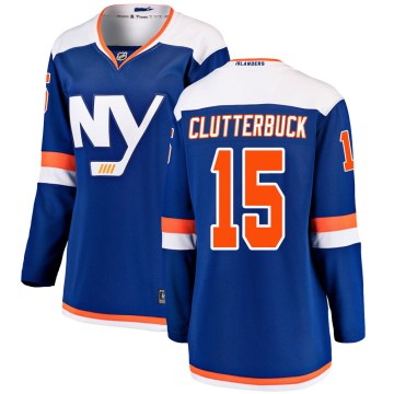 Fanatics Branded New York Islanders Women's Cal Clutterbuck Breakaway Blue Alternate NHL Jersey