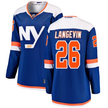 Fanatics Branded New York Islanders Women's Dave Langevin Breakaway Blue Alternate NHL Jersey
