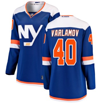 Fanatics Branded New York Islanders Women's Semyon Varlamov Breakaway Blue Alternate NHL Jersey