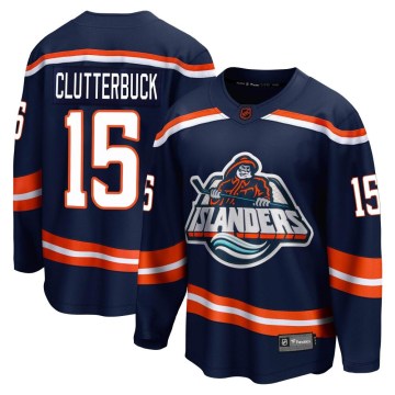 Fanatics Branded New York Islanders Youth Cal Clutterbuck Breakaway Navy Special Edition 2.0 NHL Jersey