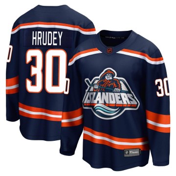 Fanatics Branded New York Islanders Youth Kelly Hrudey Breakaway Navy Special Edition 2.0 NHL Jersey