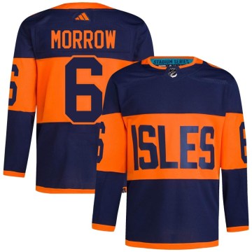 Adidas New York Islanders Men's Ken Morrow Authentic Navy 2024 Stadium Series Primegreen NHL Jersey